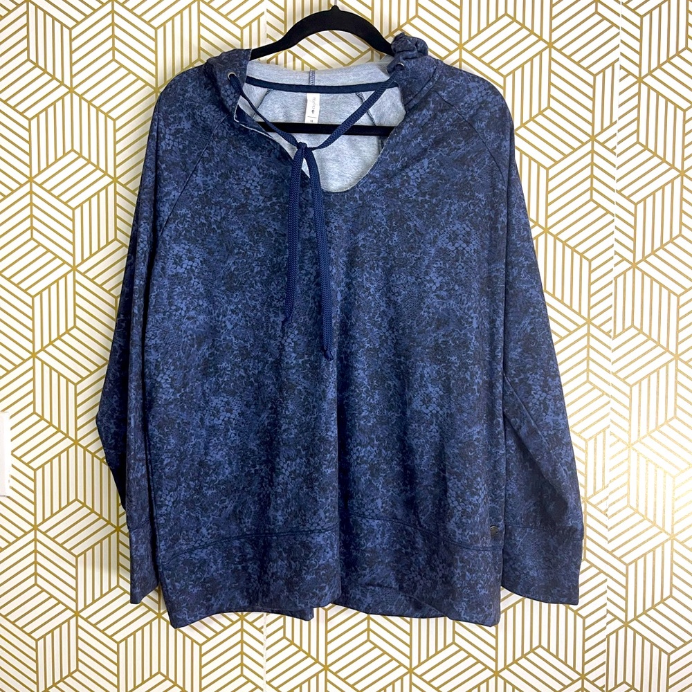 Ideology python printed v-neck hoodie